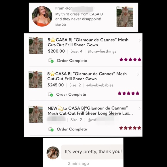 NEW💫to CASA B|“Glamour de Cannes” Mesh Cut-Out Frill Sheer Long Sleeve Lux Gown - Picture 4 of 16